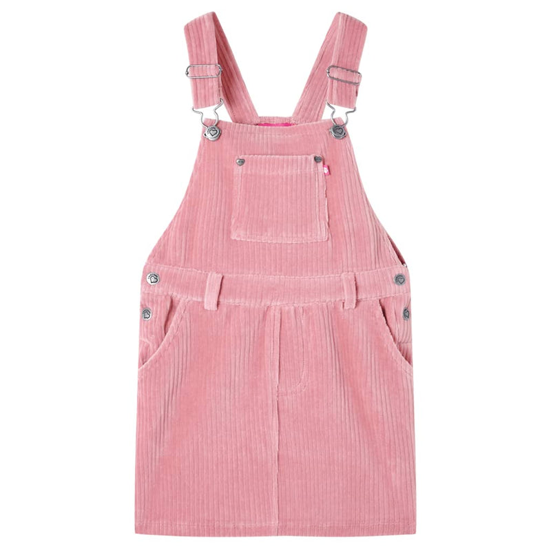 Vidaxl Kindergartenkleid 140 Rippen Samt hellrosa