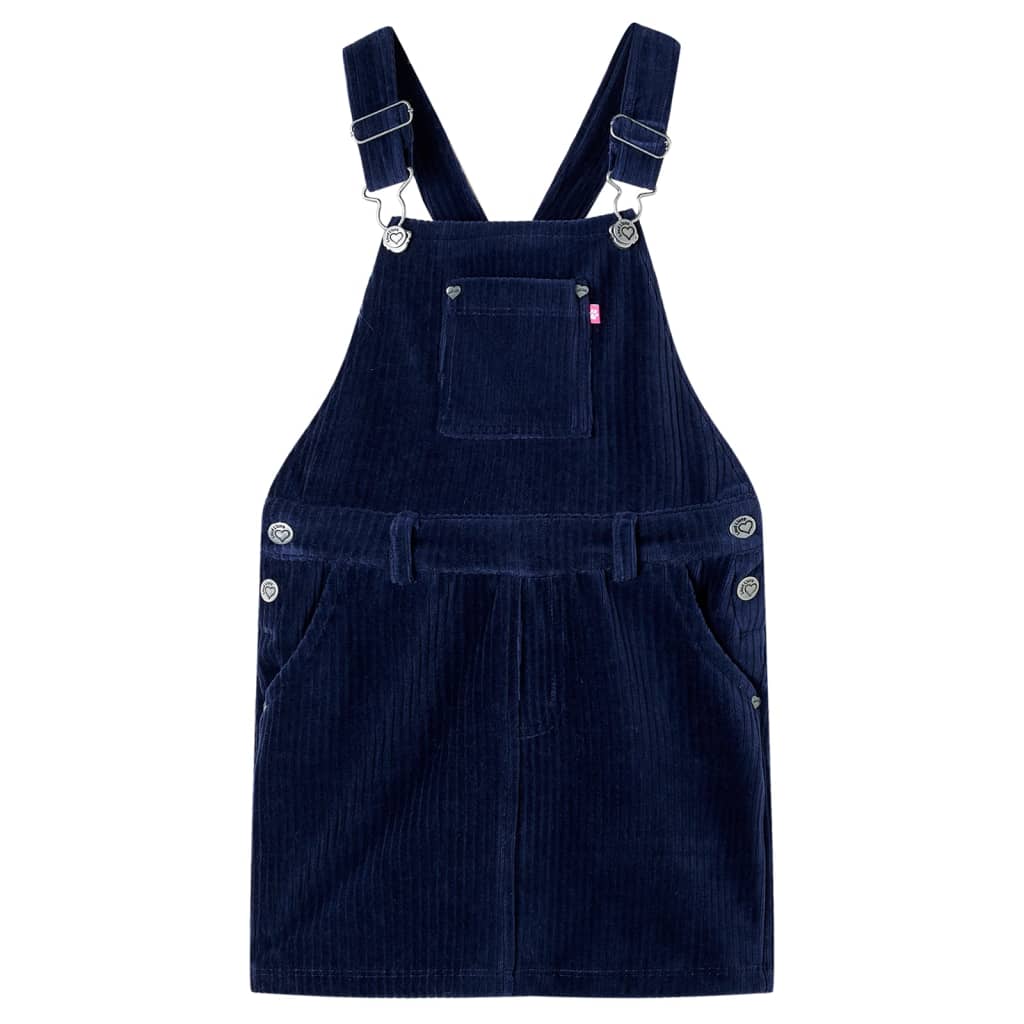 Vidaxl Kindergartenkleid 104 Rippen Velvet Marine Blau