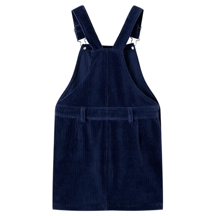 Vidaxl Kindergartenkleid 128 Rippen Velvet Marine Blau