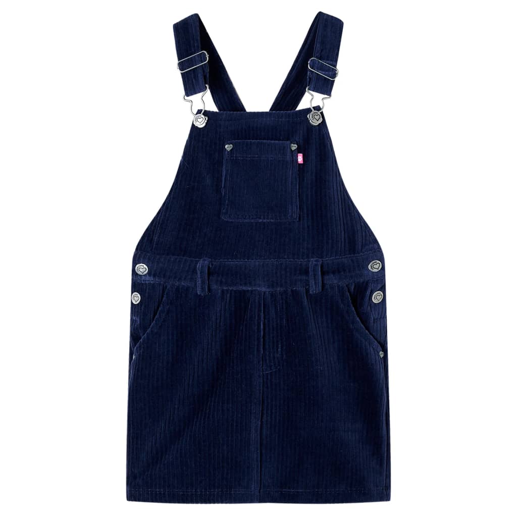 Vidaxl Kindergartenkleid 140 Rippen Velvet Marine Blau