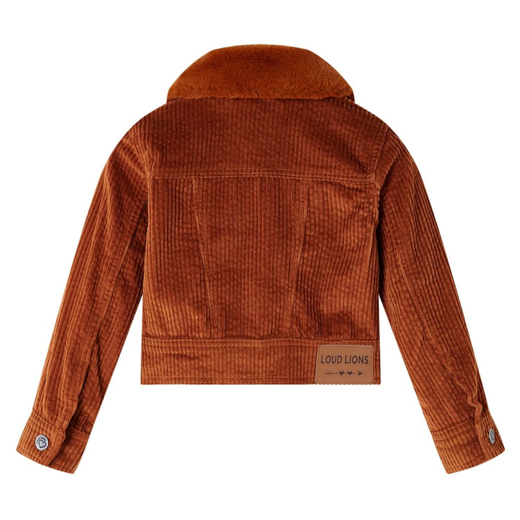 Vidaxl Kinderjacke 92 Rippen Velvet Cognac -Colored