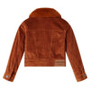 Vidaxl Kinderjacke 104 Rippen Samt Cognac gefärbt