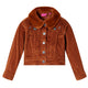 Vidaxl Kinderjacke 116 Rippen Samt Cognac gefärbt