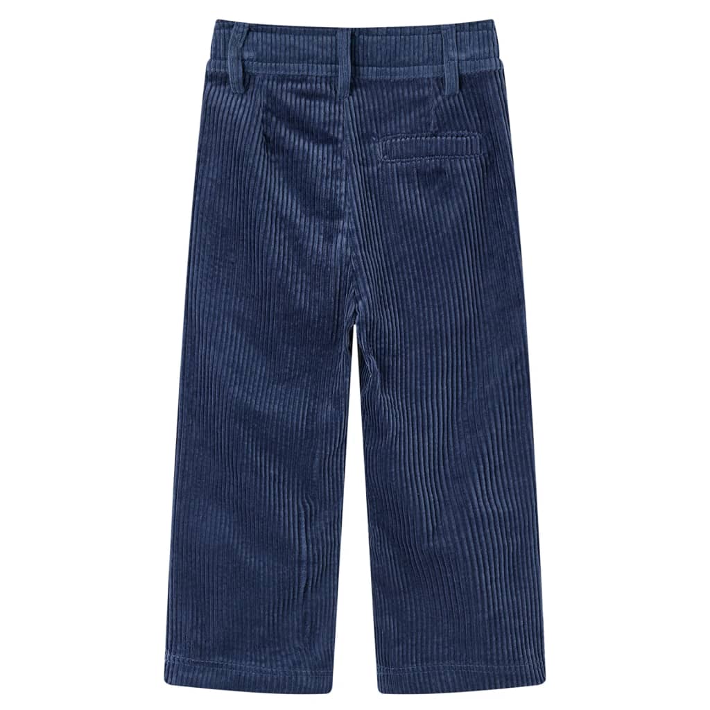 Vidaxl Kinderbroek 92 Rippen Velvet Marine Blau