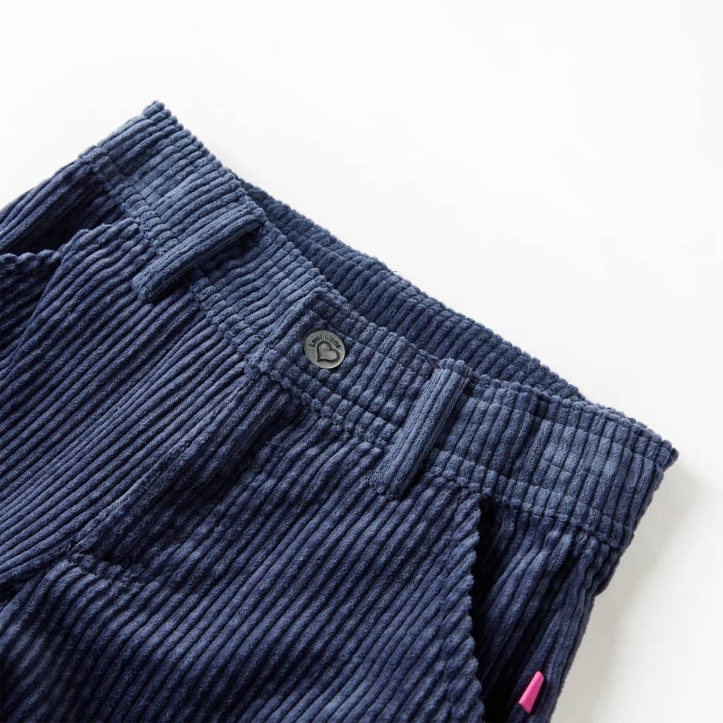 Vidaxl Kinderbroek 104 Rippen Velvet Marine Blau