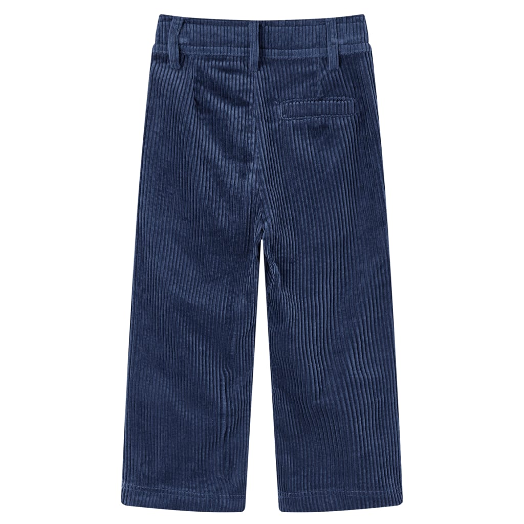 Vidaxl Kinderbroek 116 Rippen Velvet Marine Blau