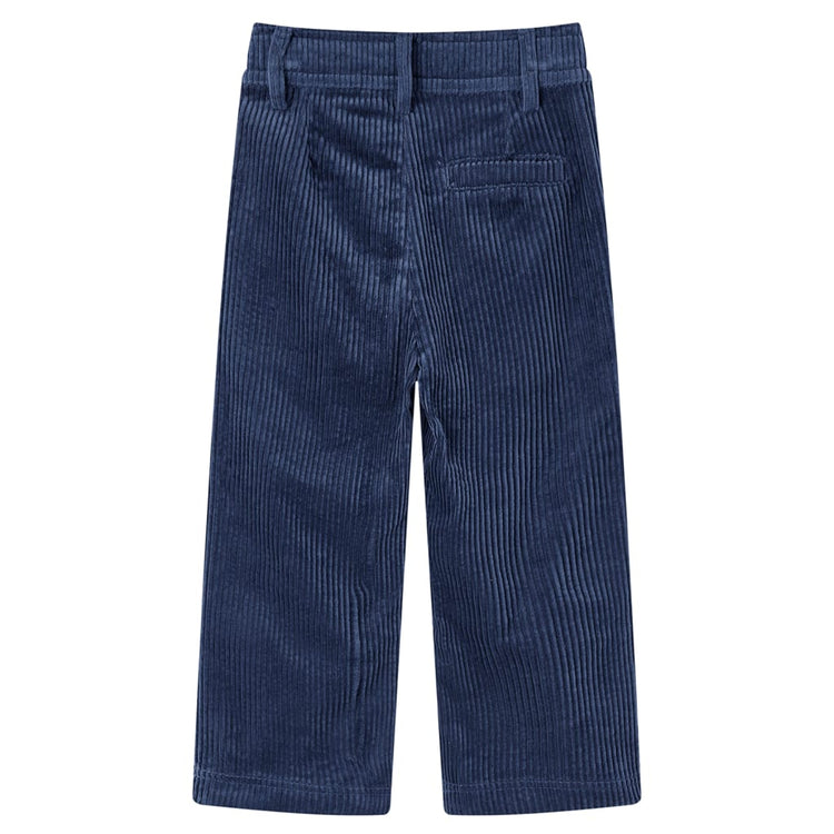 Vidaxl Kinderbroek 116 Rippen Velvet Marine Blau