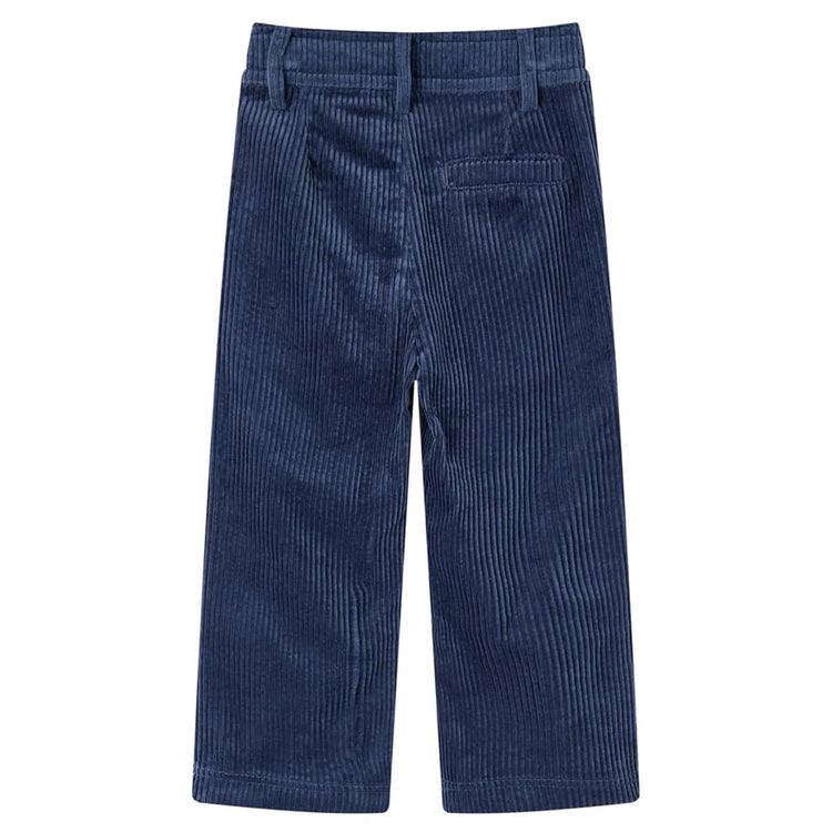 Vidaxl Kinderbroek 128 Rippen Velvet Marine Blau