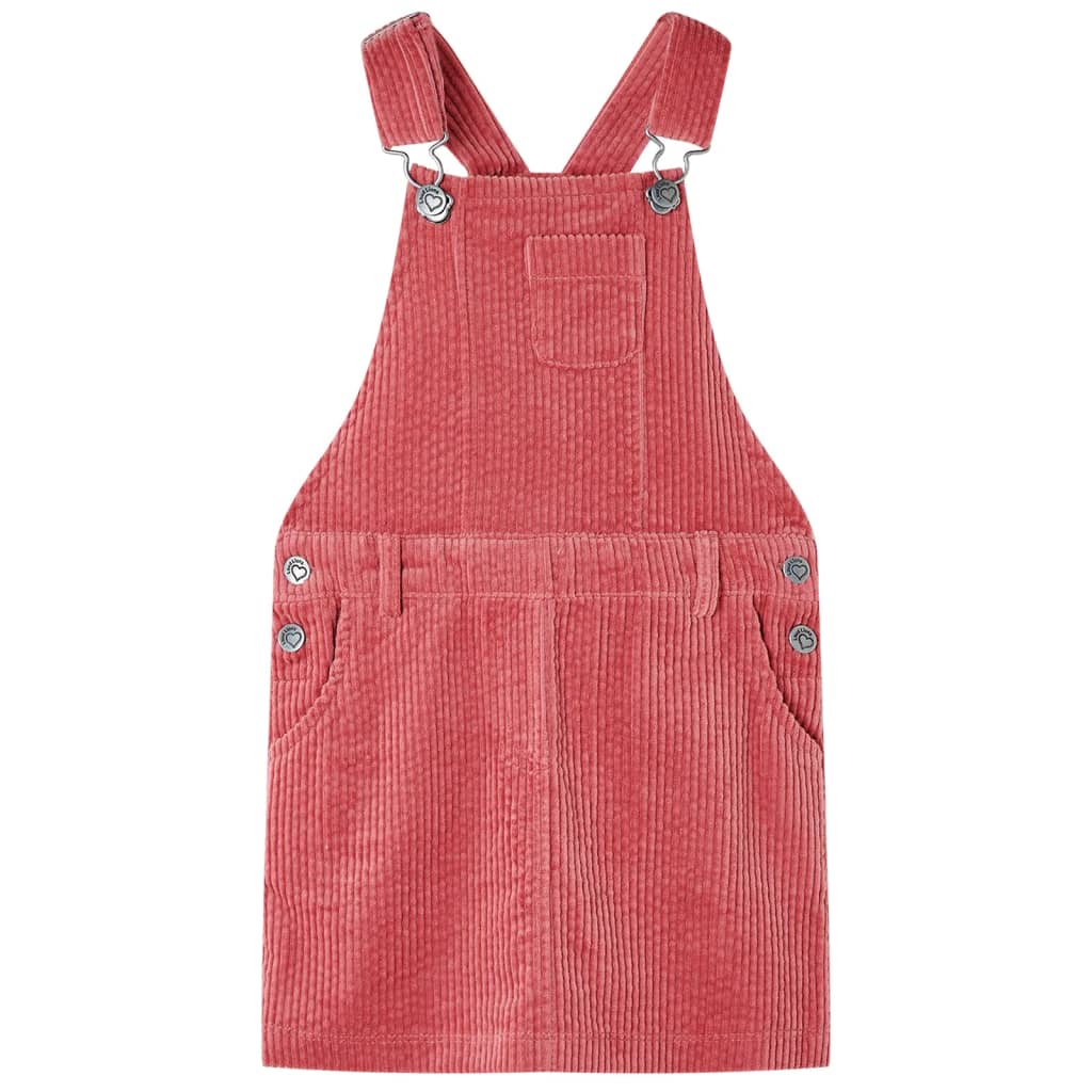 Vidaxl Kindergartenkleid 128 Rippen Samt rosa