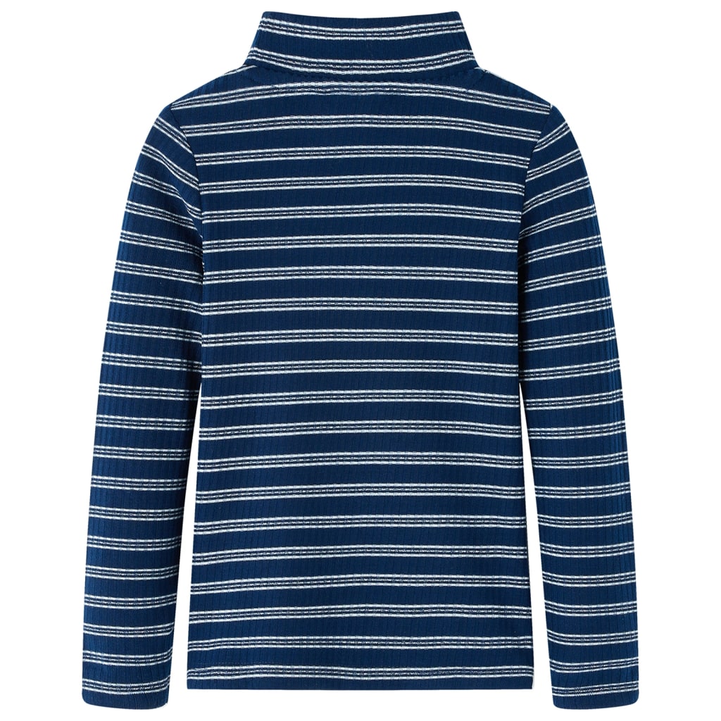 Vidaxl -Kinderhemd mit langen Ärmeln 92 Marineblau