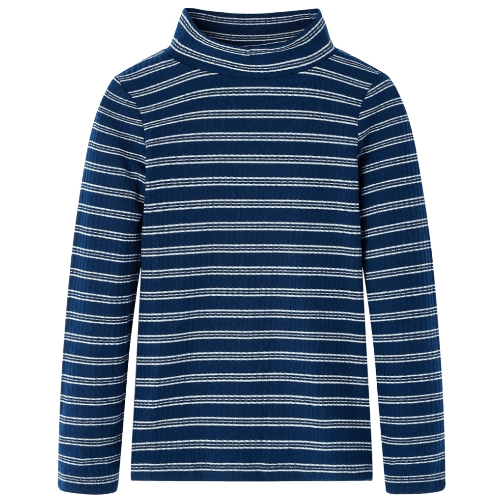 Vidaxl Kinderhemd mit langen Ärmeln 104 Marineblau