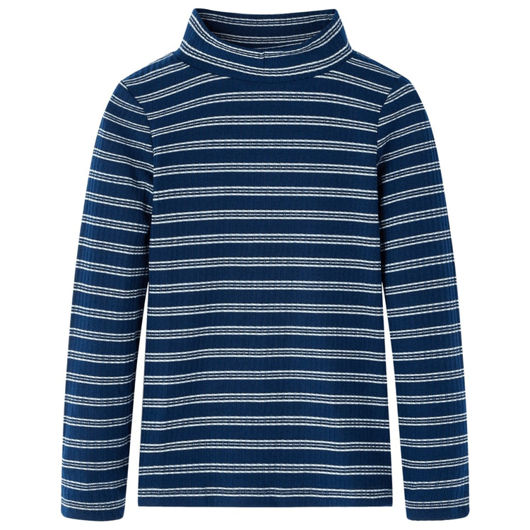 Vidaxl Kinderhemd mit langen Ärmeln 104 Marineblau