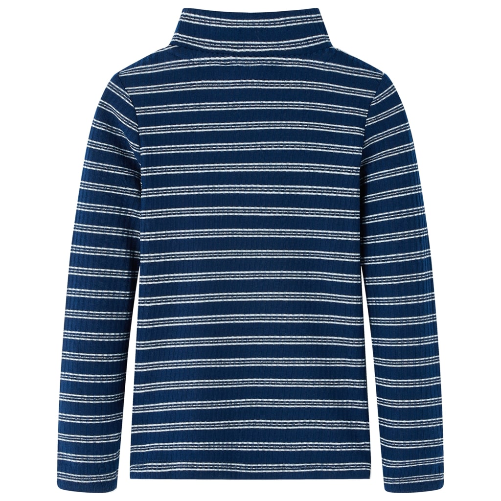 Vidaxl Kinderhemd mit langen Ärmeln 104 Marineblau