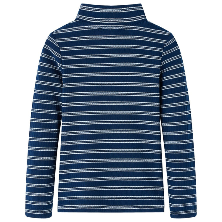 Vidaxl Kinderhemd mit langen Ärmeln 104 Marineblau