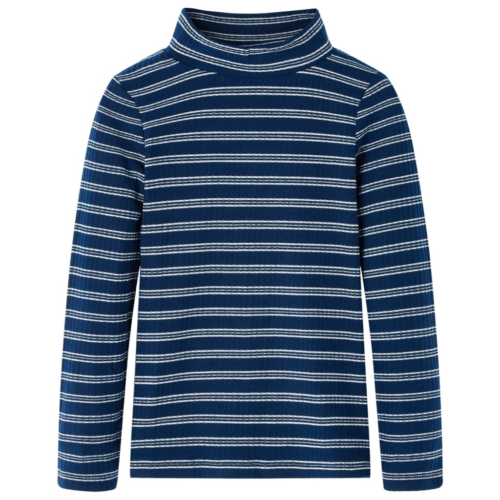 Vidaxl Kinderhemd mit langen Ärmeln 116 Marineblau