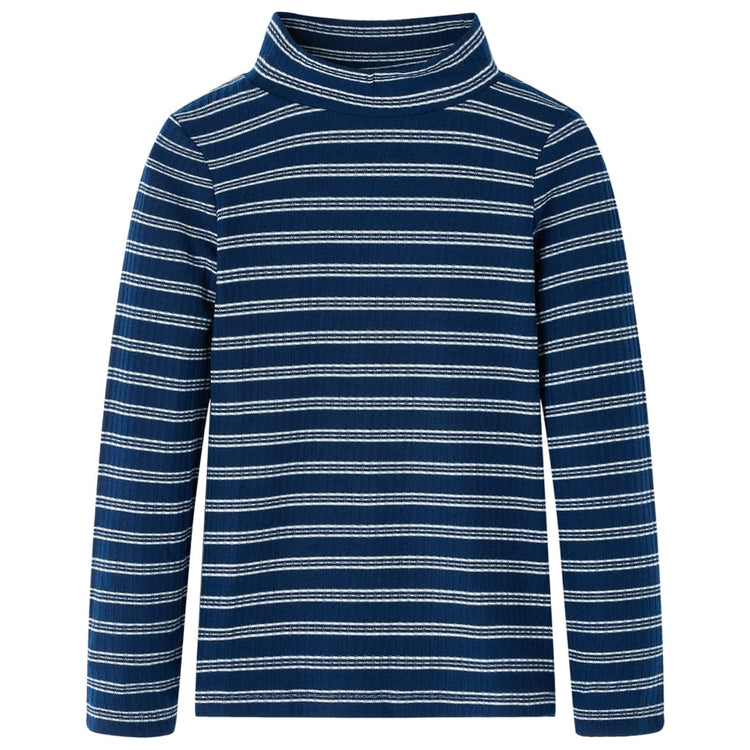 Vidaxl Kinderhemd mit langen Ärmeln 116 Marineblau