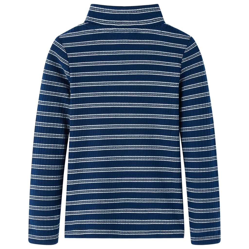 Vidaxl Kinderhemd mit langen Ärmeln 116 Marineblau