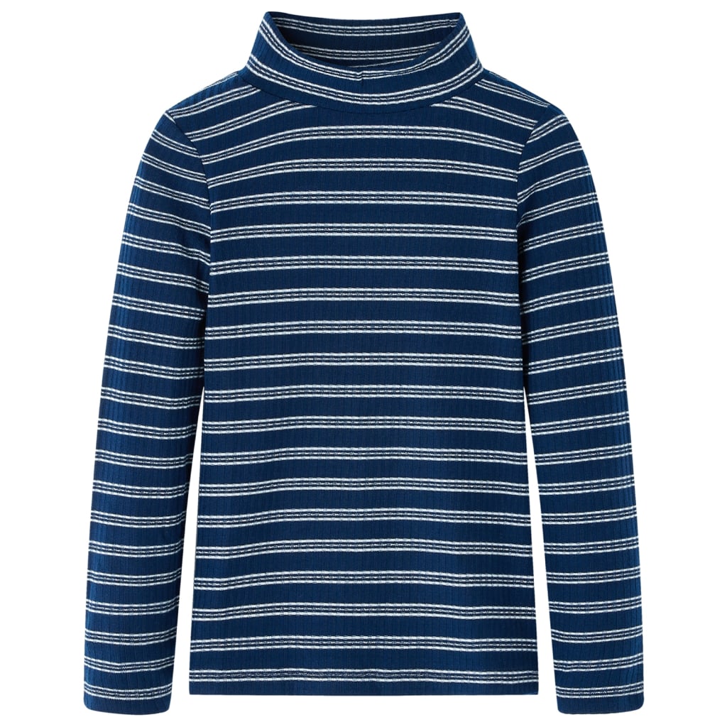 Vidaxl Kinderhemd mit langen Ärmeln 140 Marineblau