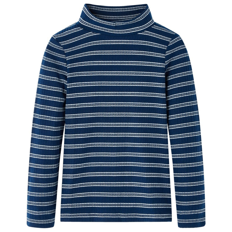 Vidaxl Kinderhemd mit langen Ärmeln 140 Marineblau