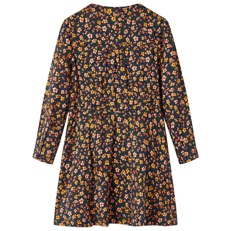 Vidaxl Kinderkleid mit langen Ärmeln 116 Marineblau