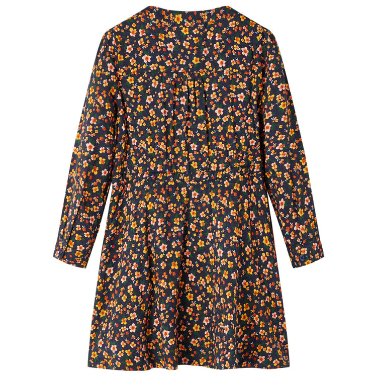 Vidaxl Kinderkleid mit langen Ärmeln 140 Marineblau