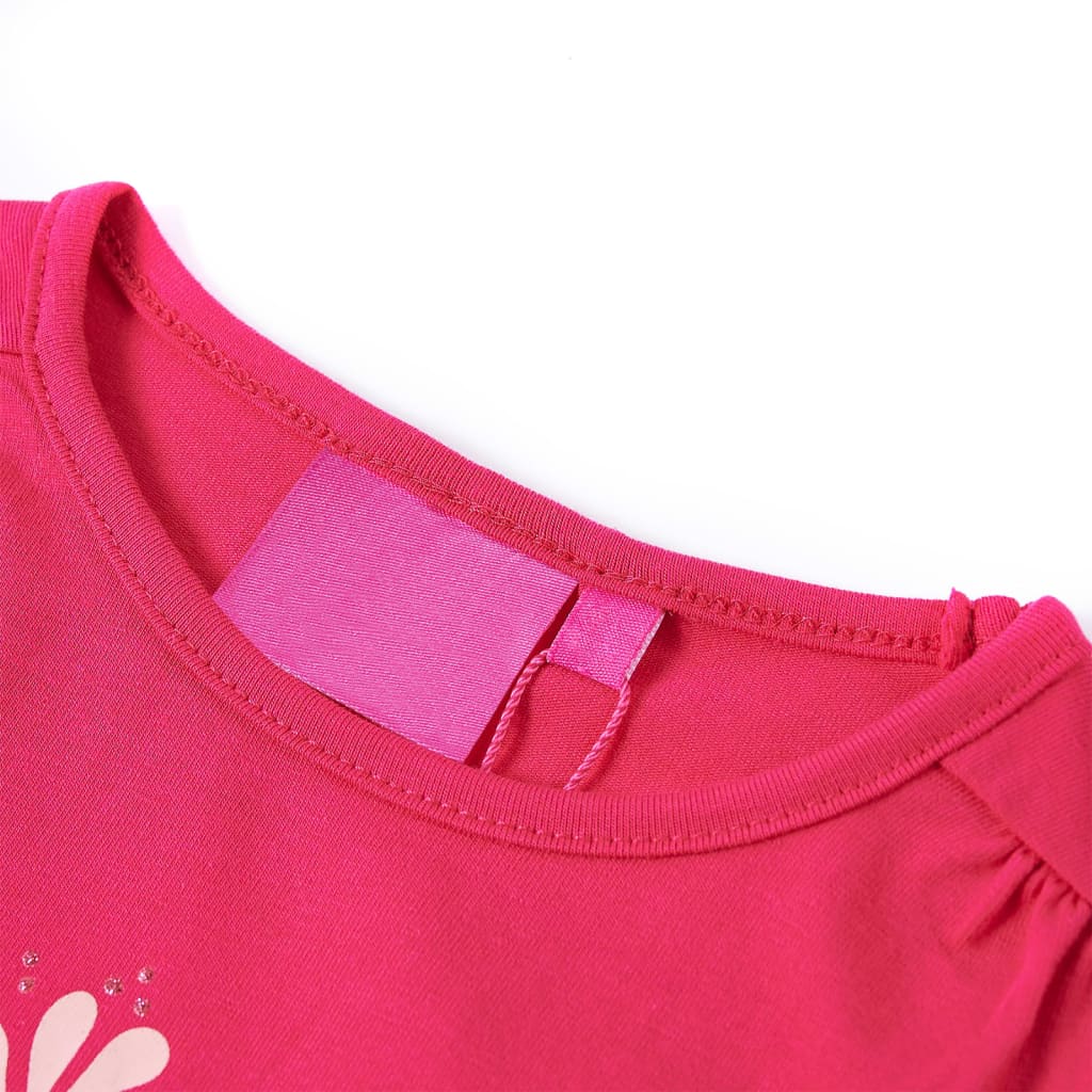 Vidaxl -Kinderhemd mit langen Ärmeln 140 hellrosa