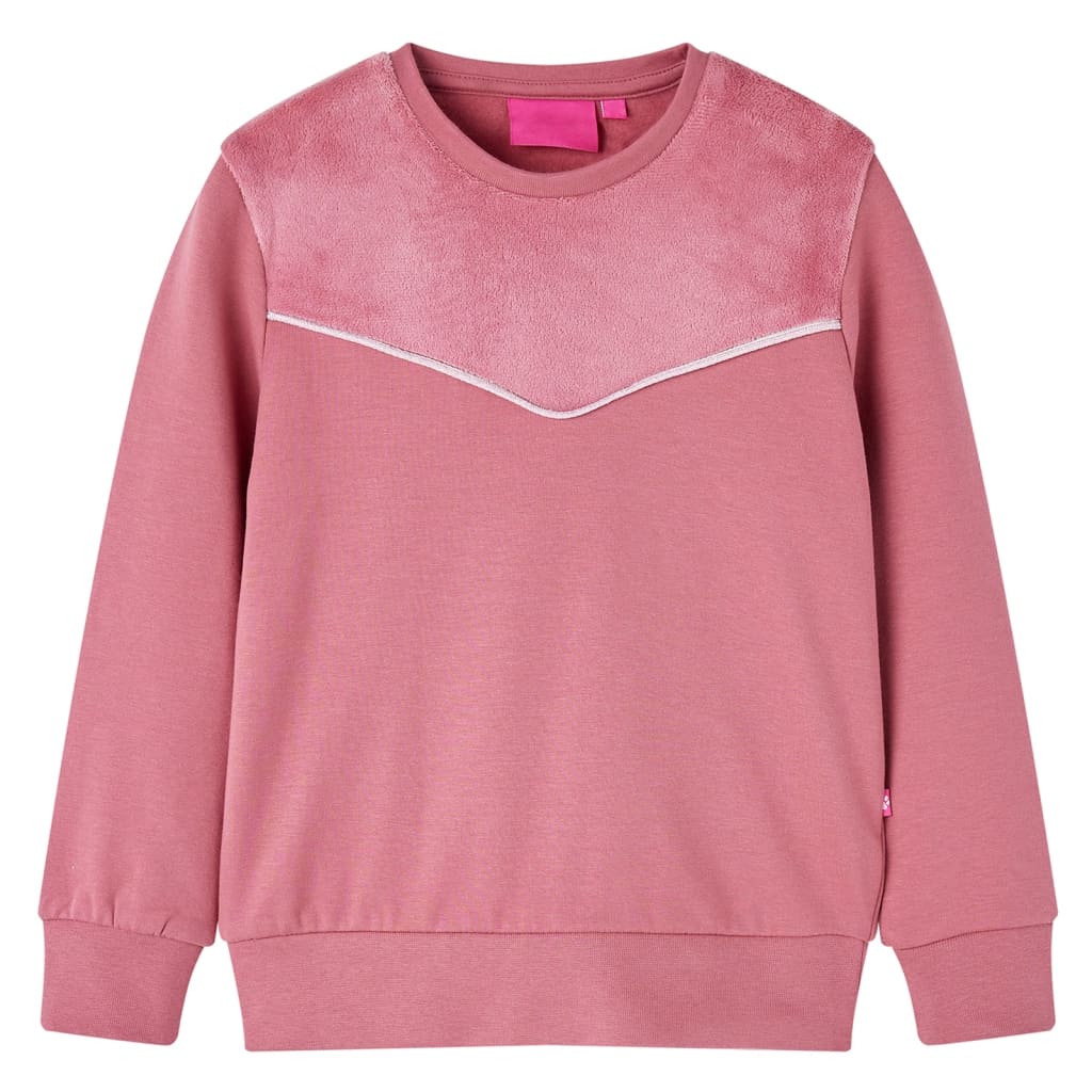 Vidaxl Kinderpullover Velvet Patchwork 92 Himbeerfarbe