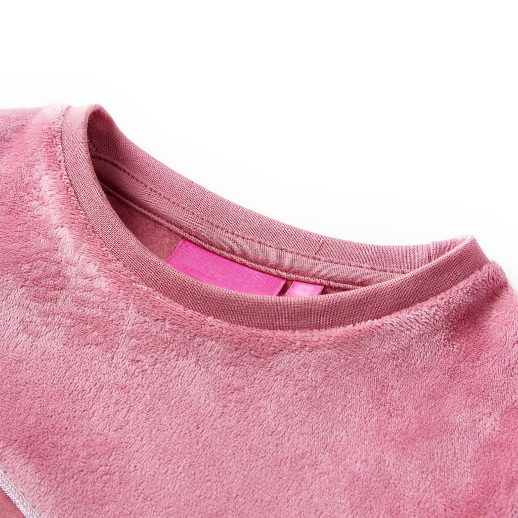 Vidaxl Kinderpullover Velvet Patchwork 104 Himbeerfarbe