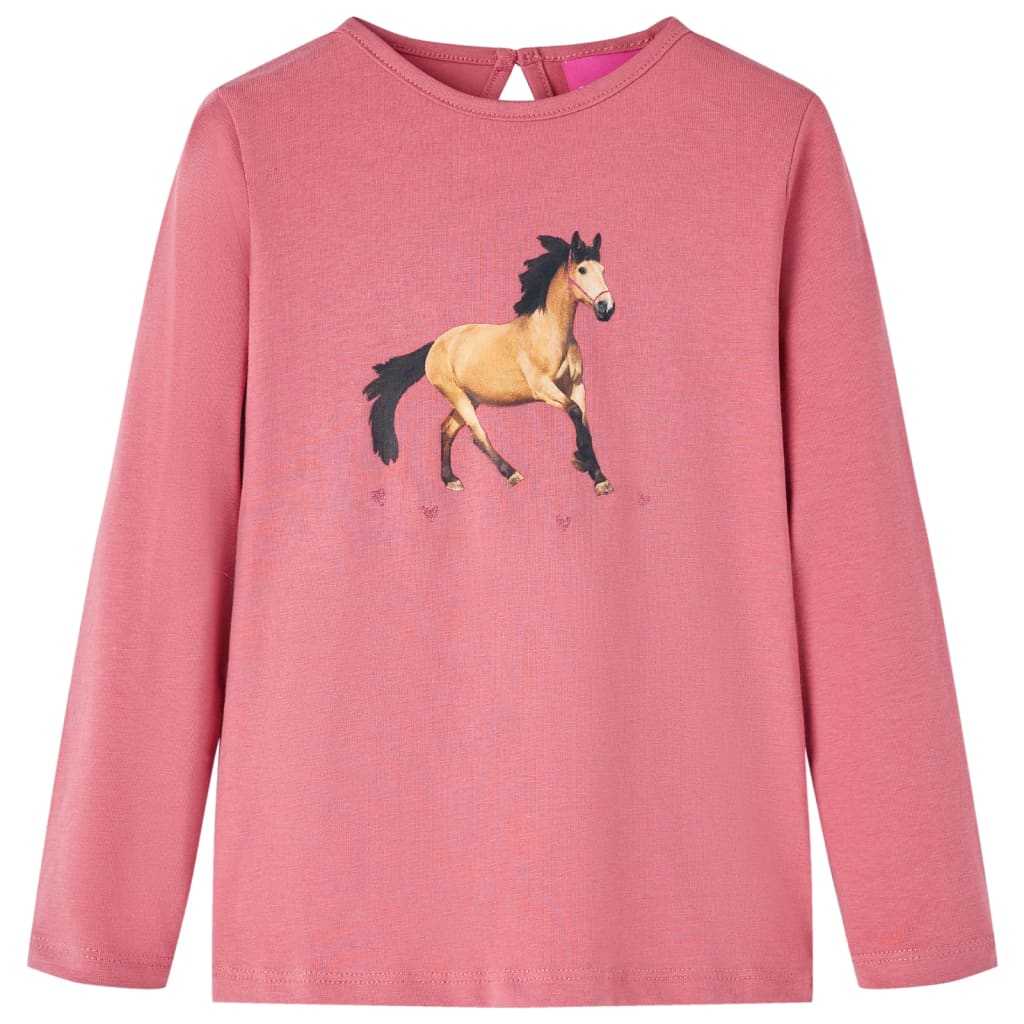 Vidaxl Kinderhemd mit langen Ärmeln 92 Old Pink