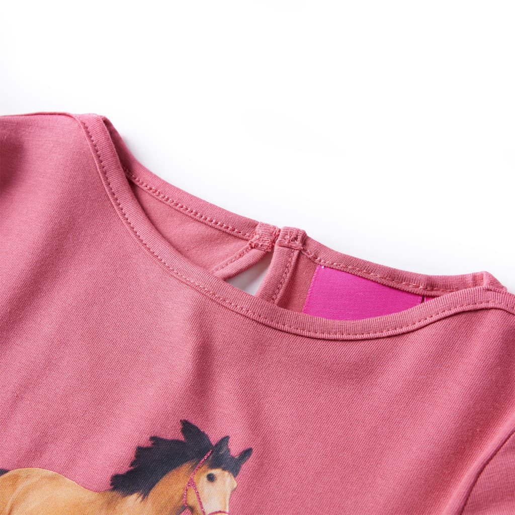 Vidaxl Kinderhemd mit langen Ärmeln 92 Old Pink