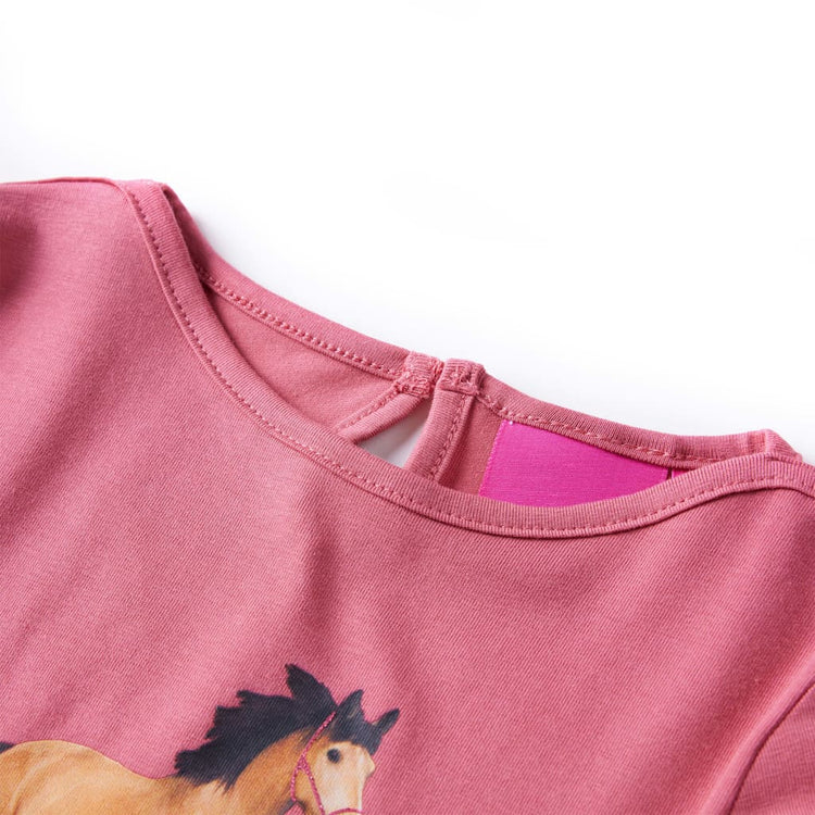Vidaxl Kinderhemd mit langen Ärmeln 92 Old Pink