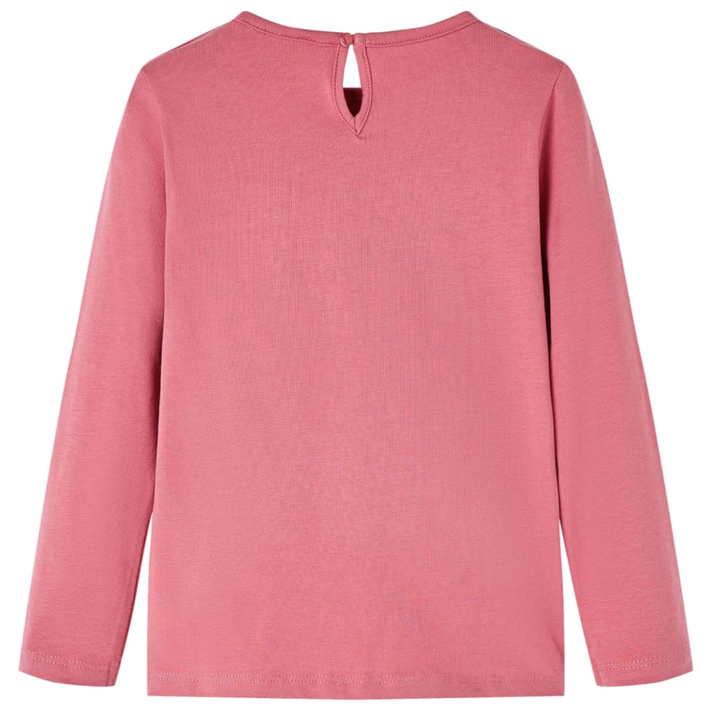 Vidaxl Kinderhemd mit langen Ärmeln 128 Old Pink