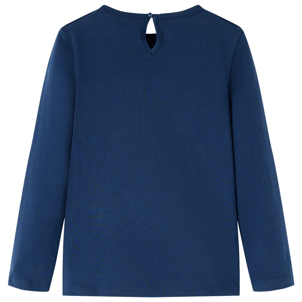 Vidaxl -Kinderhemd mit langen Ärmeln 92 Marineblau