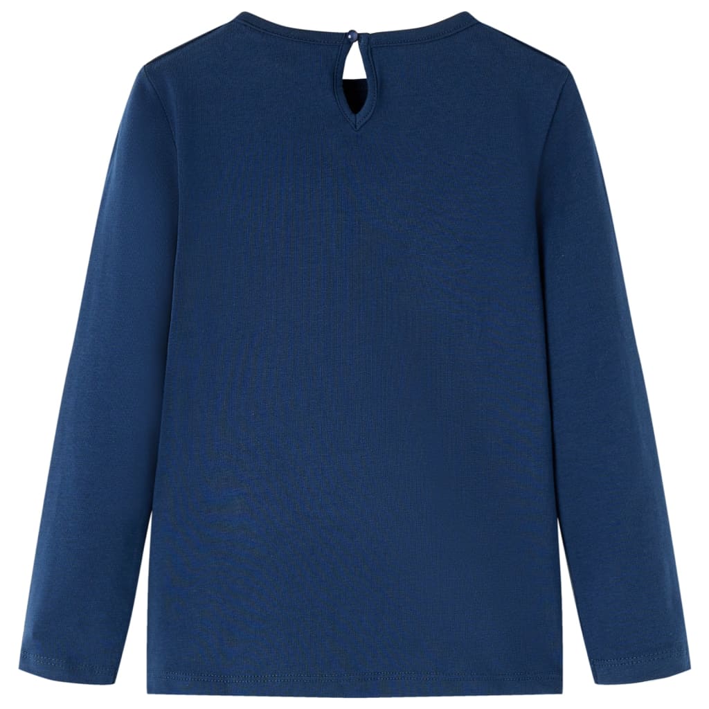 Vidaxl Kinderhemd mit langen Ärmeln 104 Marineblau