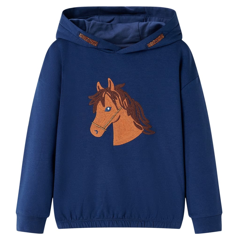 Vidaxl Kinderpullover mit Hood 116 Marineblau