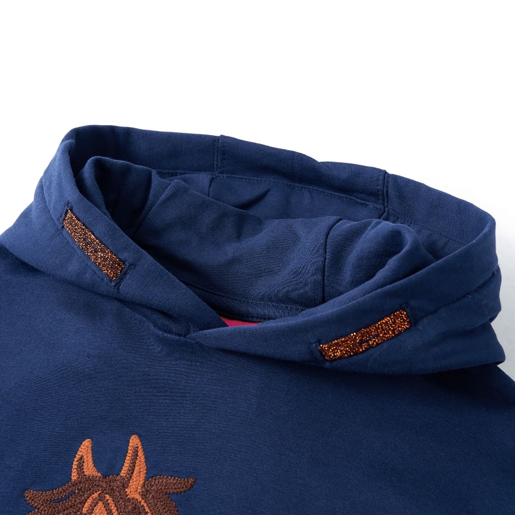Vidaxl Kinderpullover mit Hood 116 Marineblau