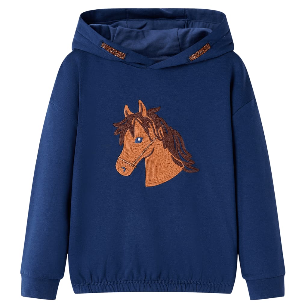 Vidaxl Kinderpullover mit Hood 128 Marineblau