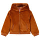 Vidaxl Kinderjacke mit Haube 104 künstliches Fahrzeug Cognac gefärbt