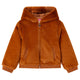 Vidaxl Kinderjacke mit Haube 128 Künstliches Fahrzeug Cognac gefärbt