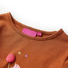 Vidaxl -Kinderhemd mit langen Ärmeln 92 Cognac gefärbt