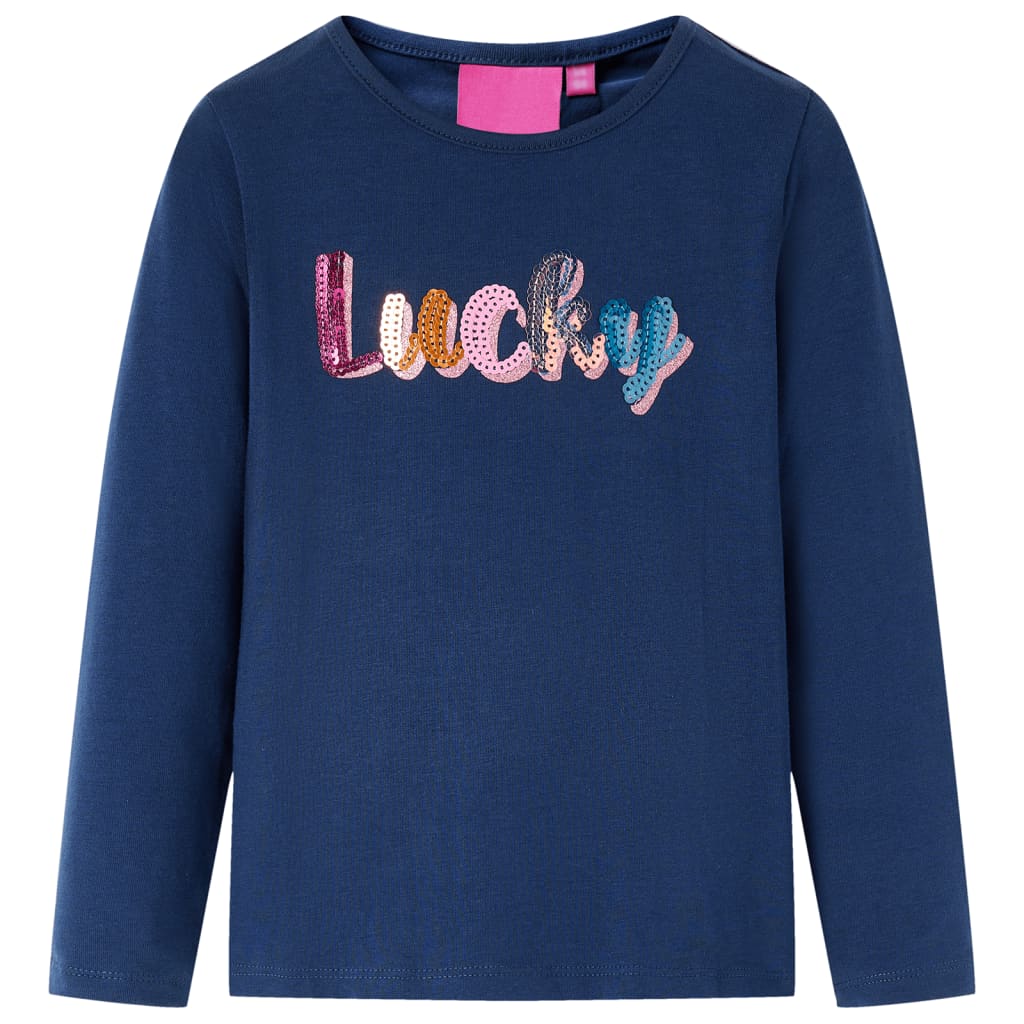 Vidaxl Kinderhemd mit langen Ärmeln 140 Marineblau