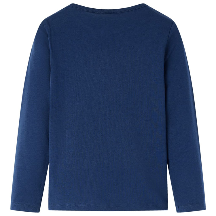Vidaxl Kinderhemd mit langen Ärmeln 140 Marineblau