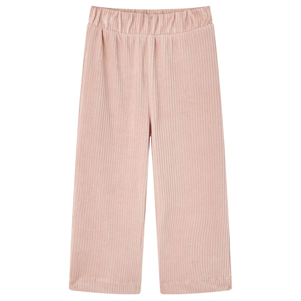 Vidaxl Kinderbroek 92 Rippen -Samt hellrosa