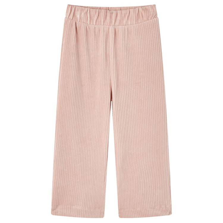Vidaxl Kinderbroek 92 Rippen -Samt hellrosa