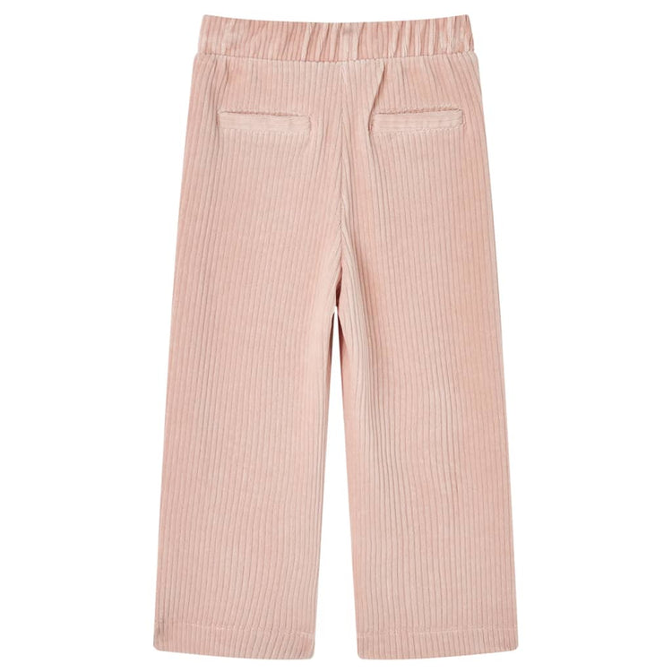 Vidaxl Kinderbroek 92 Rippen -Samt hellrosa