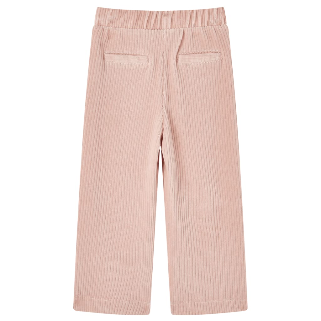 Vidaxl Kinderbroek 104 Rippen -Samt hellrosa