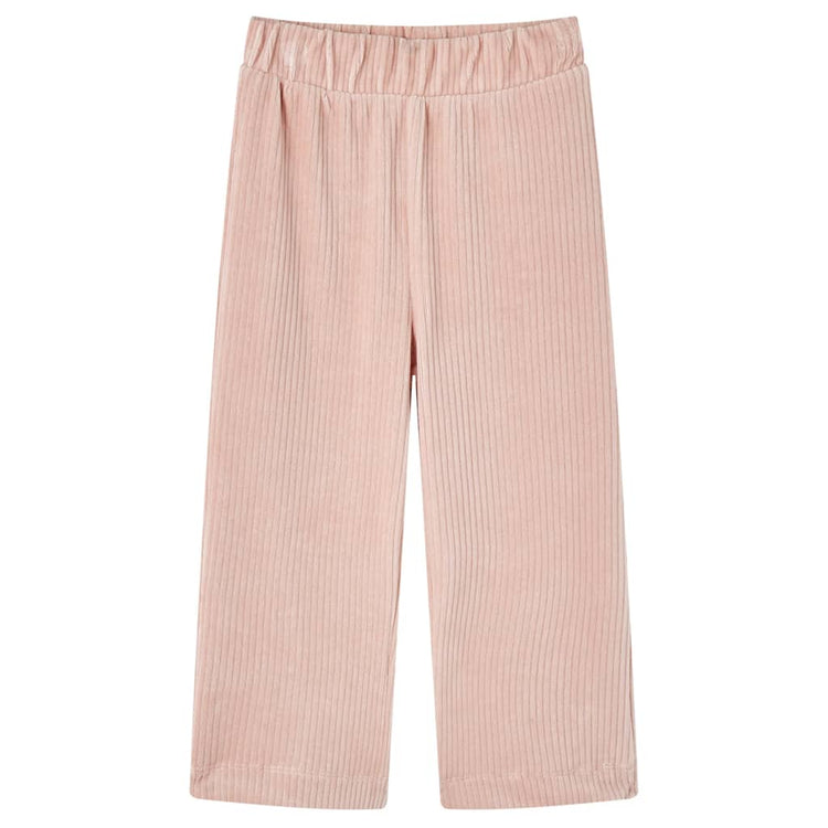 Vidaxl Kinderbroek 128 Rippen Samt hellrosa
