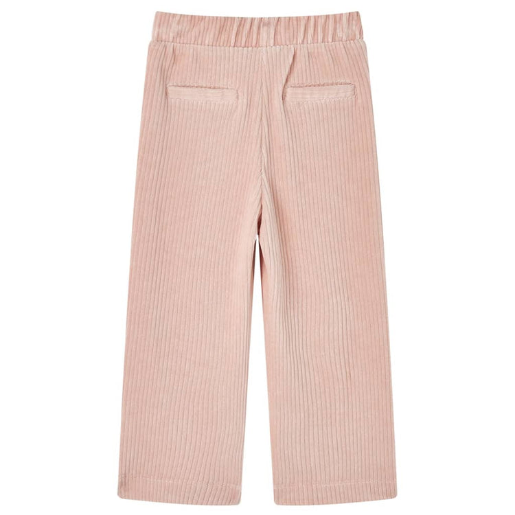 Vidaxl Kinderbroek 128 Rippen Samt hellrosa