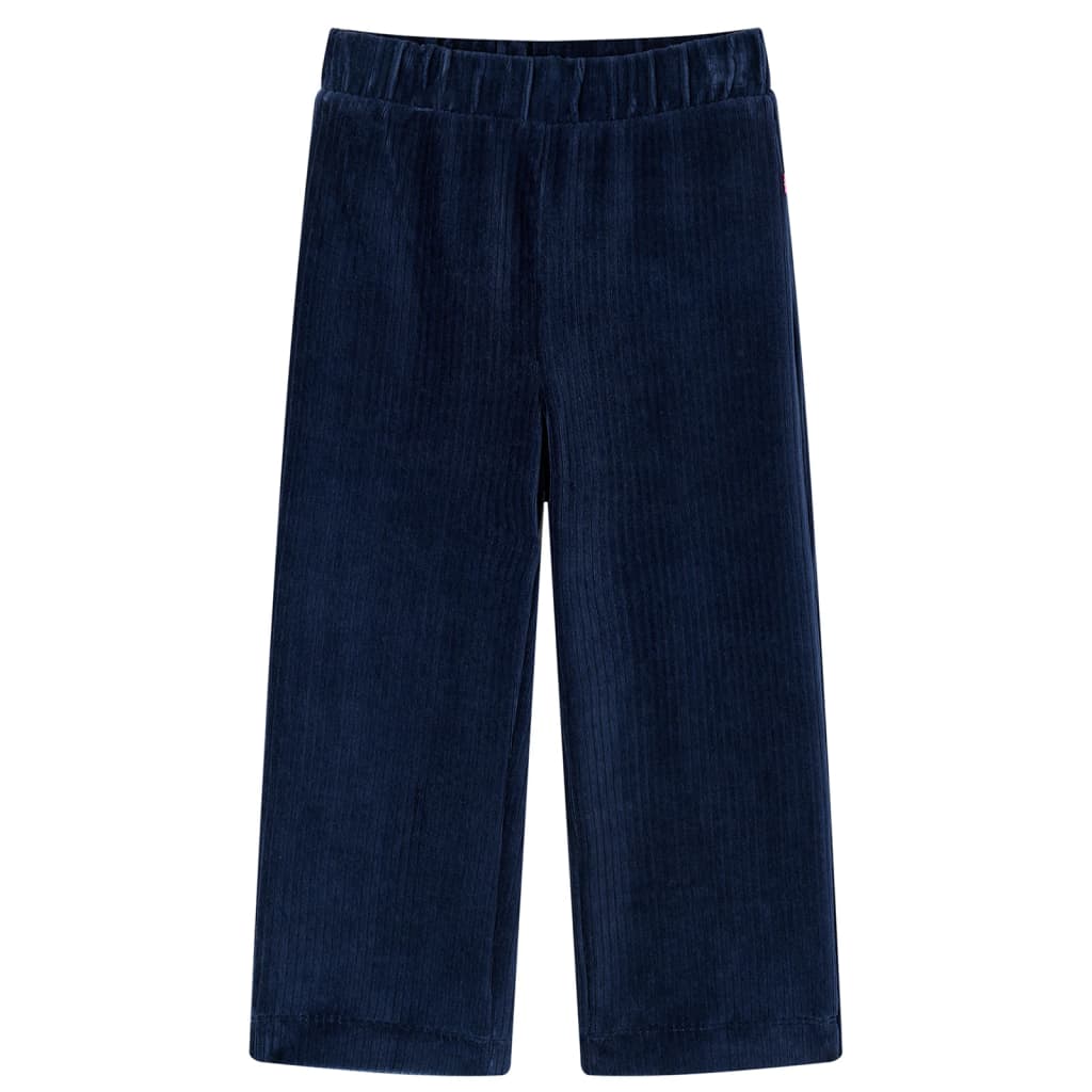 Vidaxl Kinderbroek 92 Rippen Velvet Marine Blau