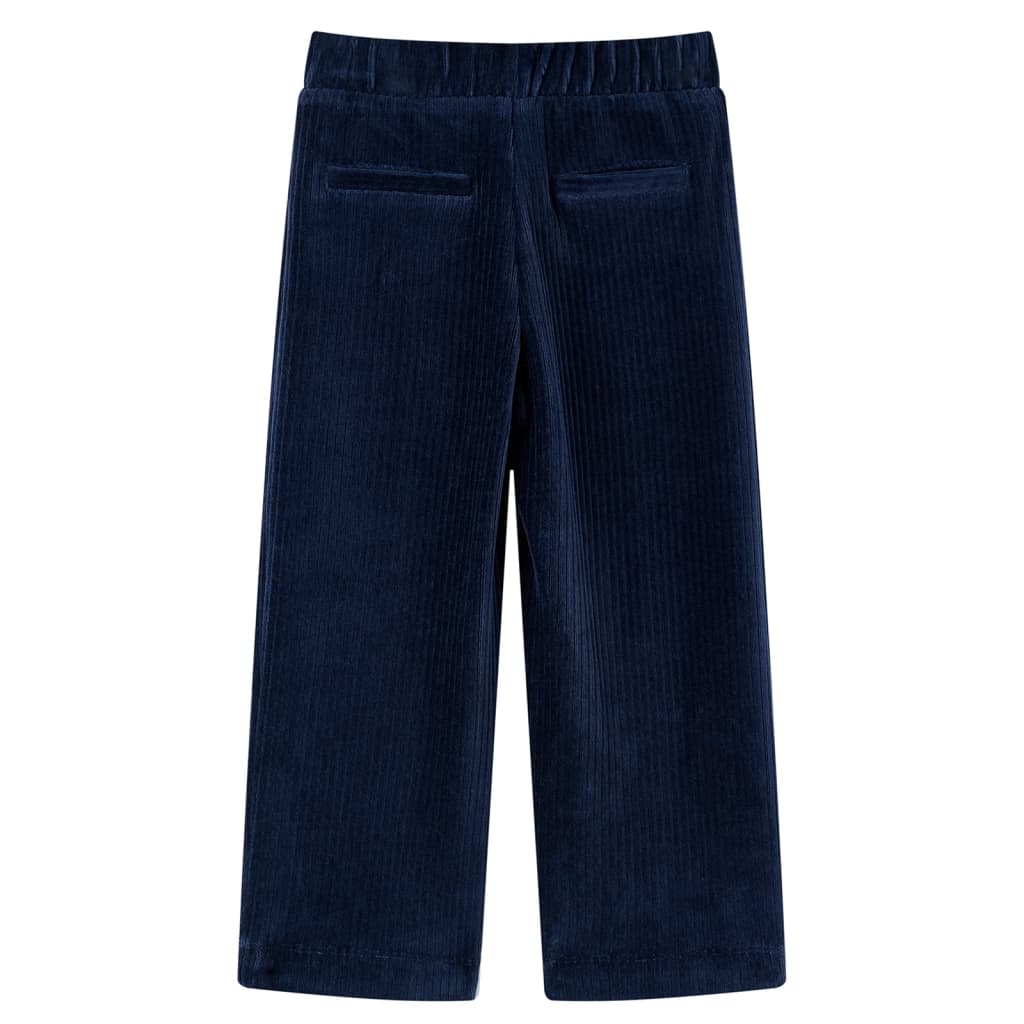Vidaxl Kinderbroek 92 Rippen Velvet Marine Blau